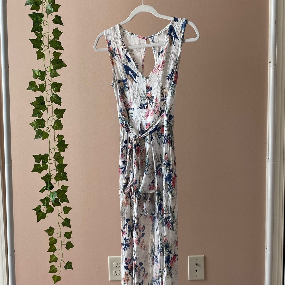 American Eagle Floral Romper / Maxi Jumpsuit